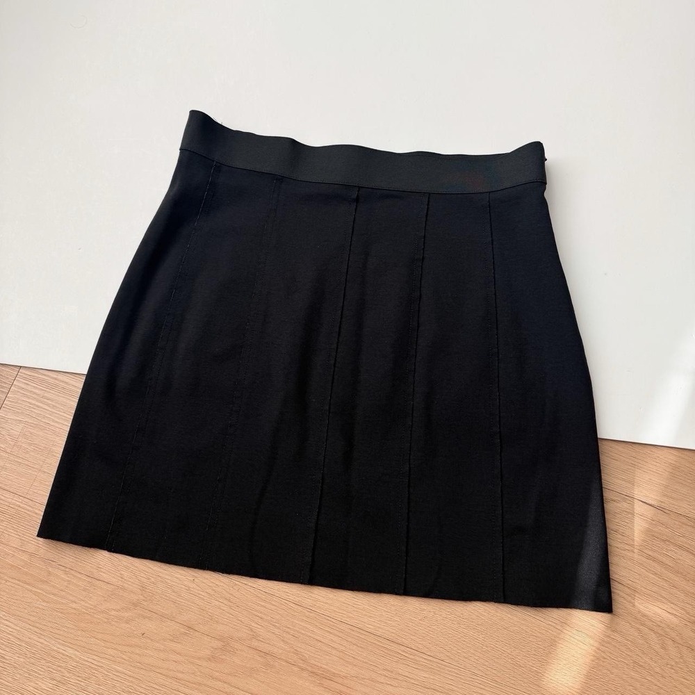Jil Sander Skirt Black Mini Small Designer Minimalist Elastic Waistband